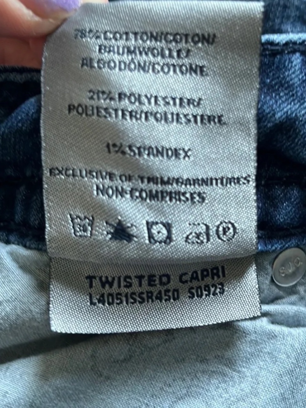 Silver Twisted Capri cropped distressed medium wash jeans size 26 - Picture 12 of 15